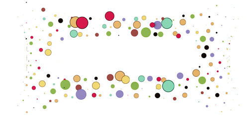 Multicolored confetti on white