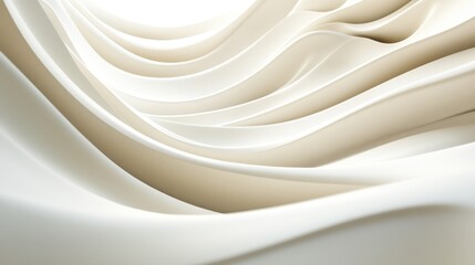 Abstract Creamy White Wave Design Background