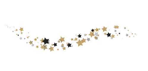 Heavenly Showers: 3D Gold Stars Rain Illustration Transcends Imagination