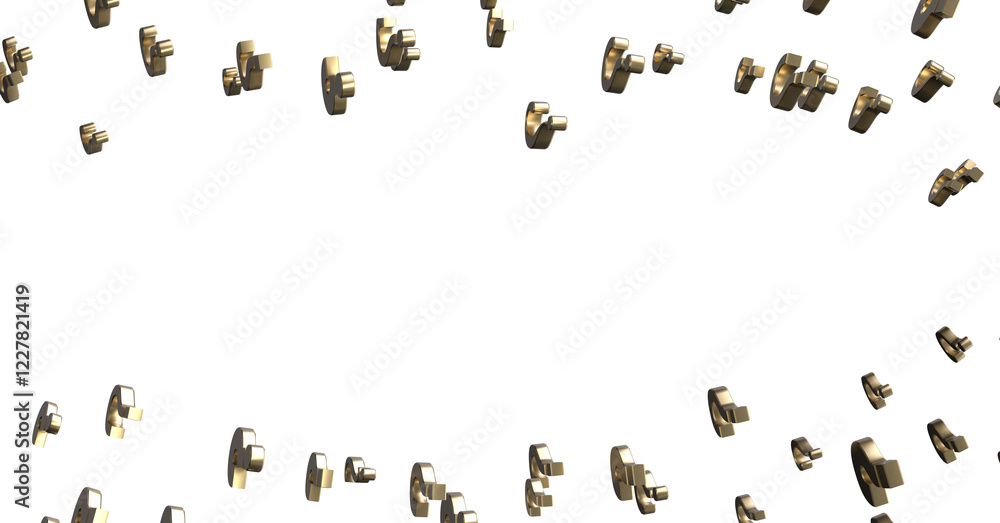 Poster question marks, original 3d rendering