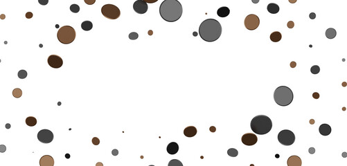  Colorful assorted confetti with serpentine on white