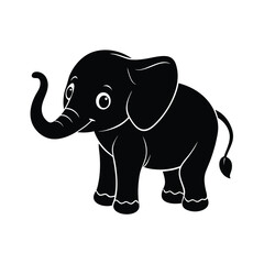 elephant cartoon isolated on white