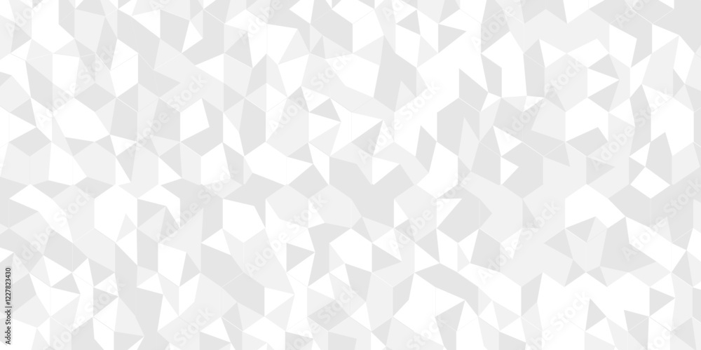 Aufkleber vector white and gray overlapping cube square low polygon texture wallpaper. abstract surface creati