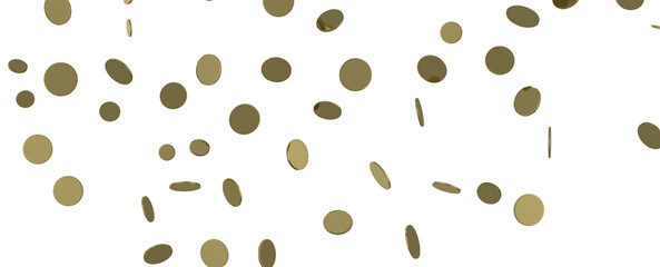 Euphoric Eruption: Magnificent 3D Illustration Showcasing Bursting Gold Confetti