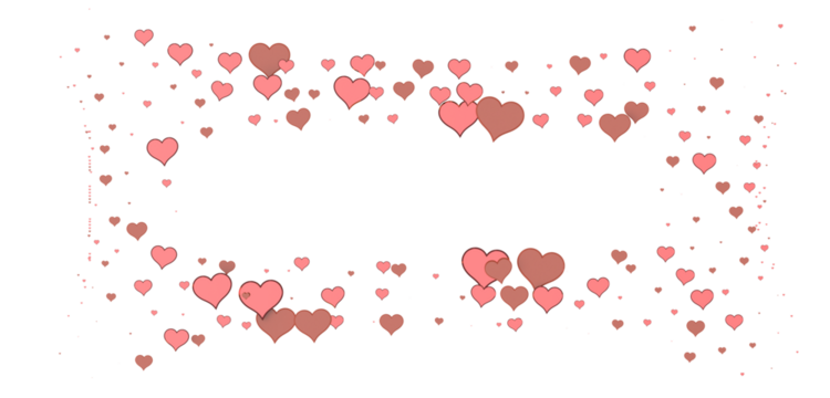 Falling red and pink hearts isolated on transparent background. Valentine’s day design. - Powered by Adobe