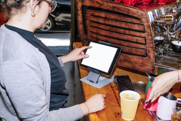 Ordering Specialty Coffee in a Modern Cafe Setting