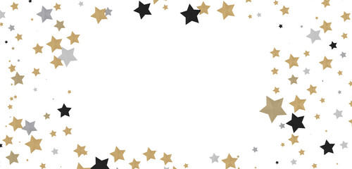 Heavenly Showers: 3D Gold Stars Rain Illustration Transcends Imagination