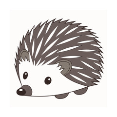 hedgehog with a wreath