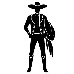 silhouette of a cowboy