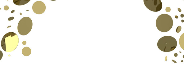 Euphoric Eruption: Magnificent 3D Illustration Showcasing Bursting Gold Confetti