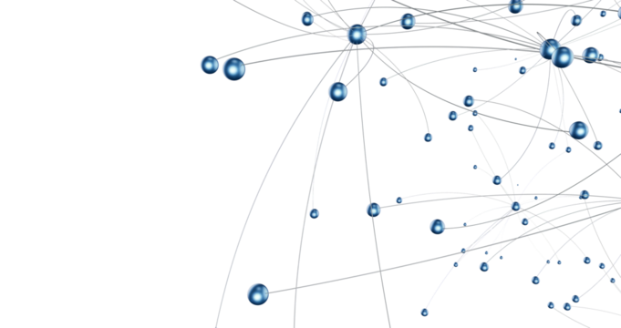 Motion of digital data flow. Communication and technology network concept with moving lines and dots