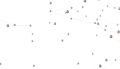 Futuristic geometric double data flow background with connecting dots and lines. Abstract digital