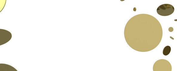 Euphoric Eruption: Magnificent 3D Illustration Showcasing Bursting Gold Confetti