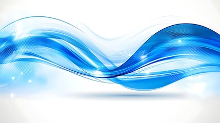 Abstract Blue Wave Design Modern Artistic Background