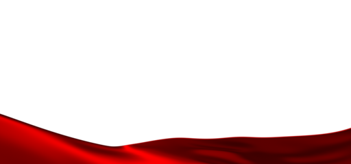 Smooth elegant red cloth isolated on white background