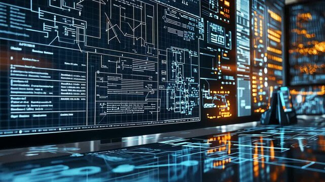 Modish formulas and mathematical equations displayed on a computer screen illustrate scientific and educational concepts.