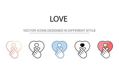 Love icon design with white background stock illustration