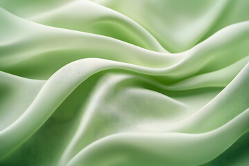 Fototapeta premium Light Green silk, Green fabric texture, silk, Green backgrounds, satin, fabric textures, Green satin, silk textures, HD wallpaper