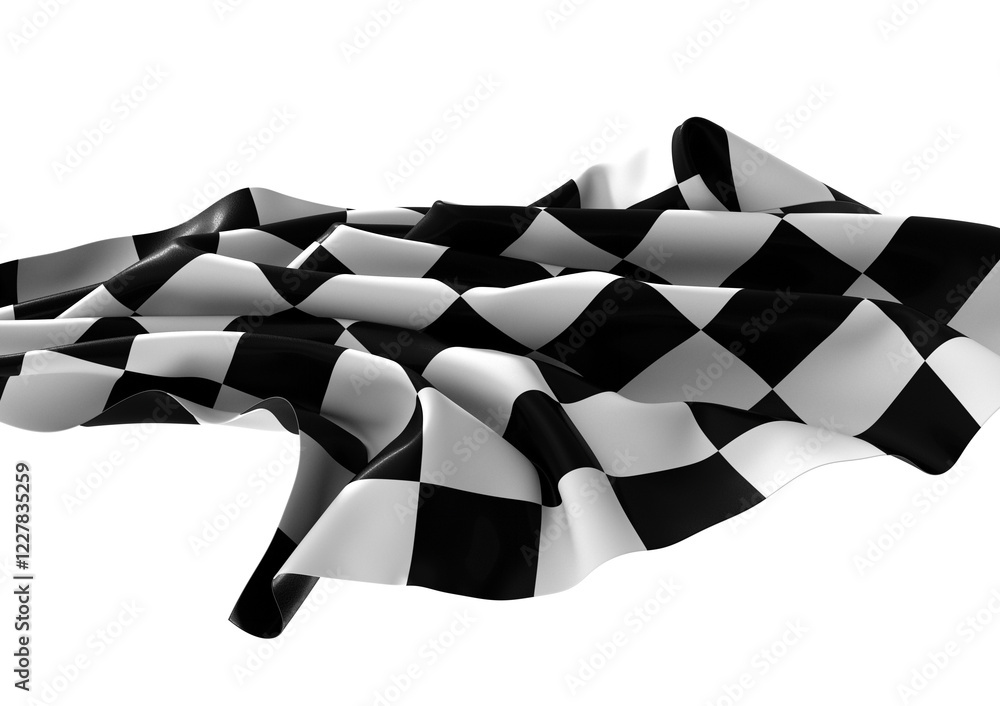 Poster background of checkered flag pattern