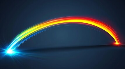 Abstract Rainbow Arc Light Streak Design