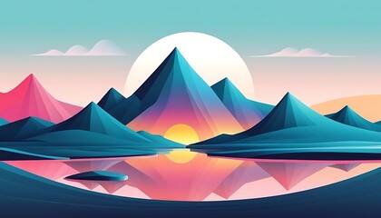 sunset over the mountains