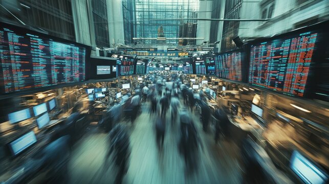 The Heart of the Market: A Motion Blur Depiction of the NYSE Trading Floor