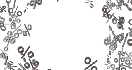 3d Sales icons floating in the air 3D rendering