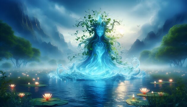 fantasy landscape water godness