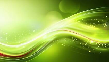 Fototapeta premium Abstract Green Wave Background: Nature Inspired Digital Art