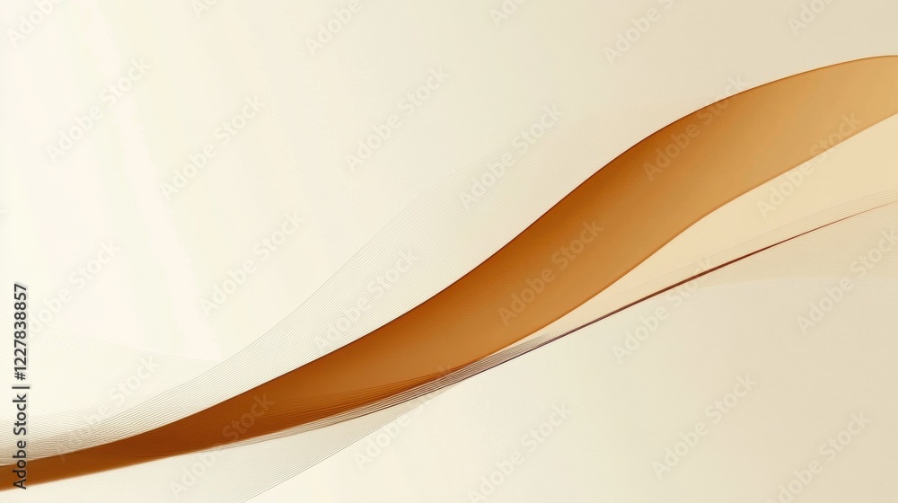 Leinwandbilder elegant curves of light and shadow in a minimalist design showcasing smooth gradients in warm tones.