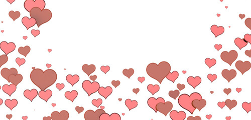 realistic isolated heart confetti on the transparent background for decoration and covering. in...