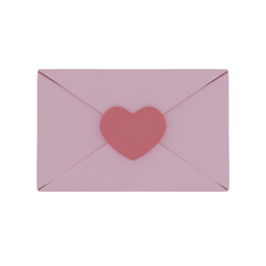 3d Render Love message sent