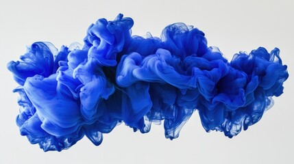 Obraz premium Vibrant Sapphire Blue Ink Diffusion in Crystal Clear Water Creating Abstract Art in Motion with Beautiful Flowing Patterns