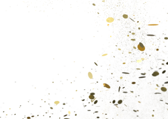 Multicolor confetti abstract background with a lot of falling pieces, isolated on a white background. Festive decorative tinsel element for design