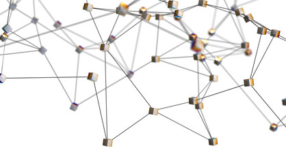 Abstract digital connection dots and lines. Technology background. Network connection structure....