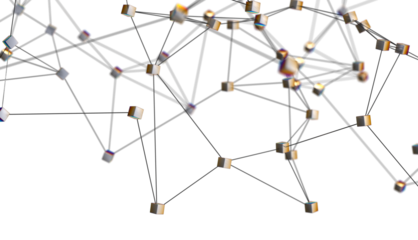 Abstract digital connection dots and lines. Technology background. Network connection structure. Plexus effect. 3d