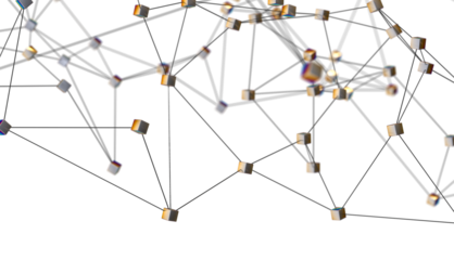 Abstract digital connection dots and lines. Technology background. Network connection structure. Plexus effect. 3d