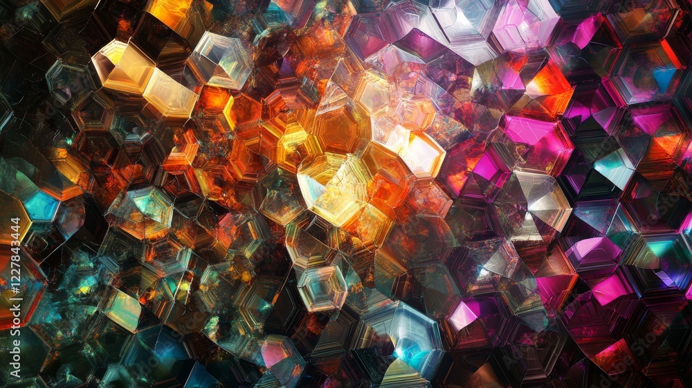 Poster abstract geometric background with hexagons. design element