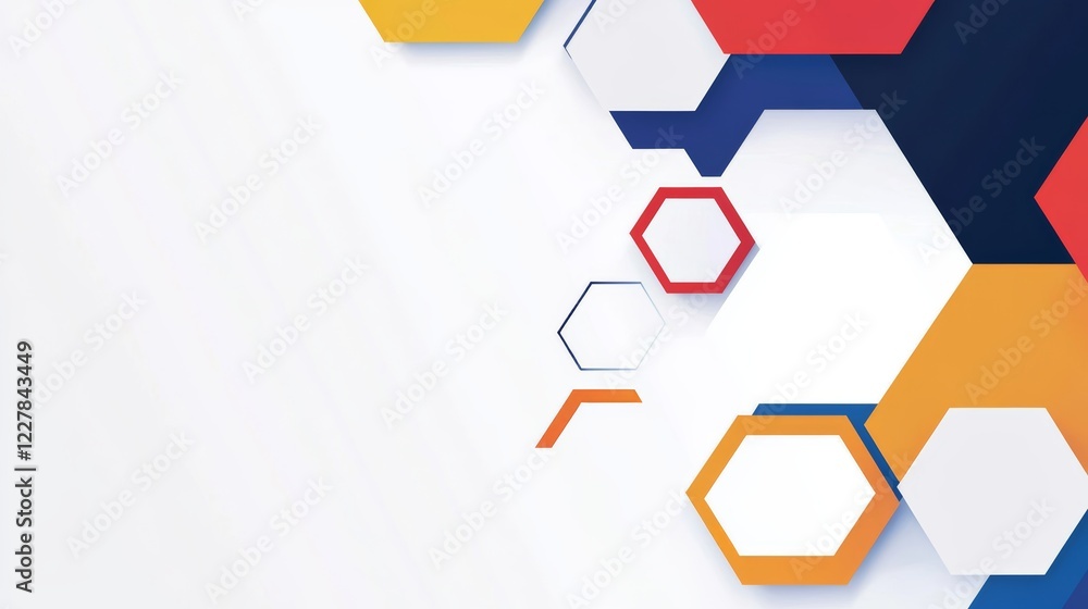 Poster abstract geometric background with hexagons. design element