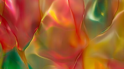 Fototapeta premium Abstract Red Green Yellow Fluid Swirls