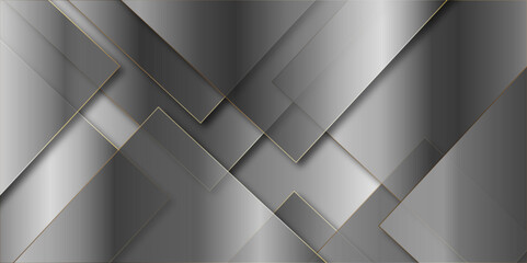 Modern luxury pattern of geometric white and gray color background, Elegant abstract background with grey lines with shadow. white paper transparent material in triangle technology and square shapes i
