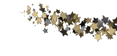 Stars - stars background, sparkle lights confetti falling. magic shining Flying christmas stars on night