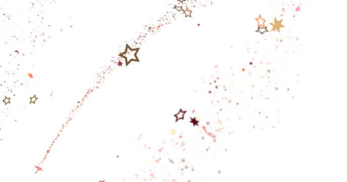 Dazzling 3D Illustration: Witness a Downpour of Golden Stars