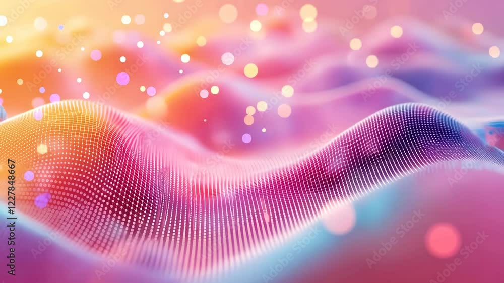 Aufkleber a mesmerizing video showcasing a colorful abstract background of soft, flowing fabric or liquid in s