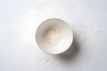 Plain oatmeal in a bowl. 
