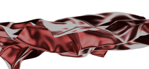 Abstract red cloth swaying in the wind