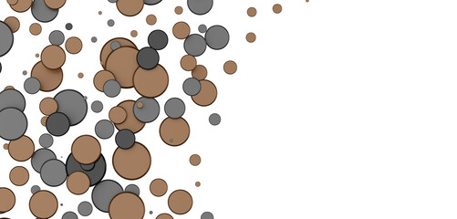 Glorious Cascade: Exquisite 3D Illustration of Glowing gold Confetti