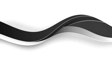 Abstract Black And White Wave Design Illustration