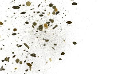 silver confetti explosion festive background