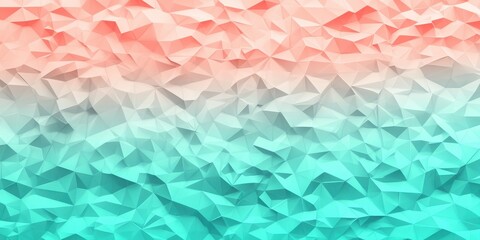 Abstract geometric background coral turquoise texture